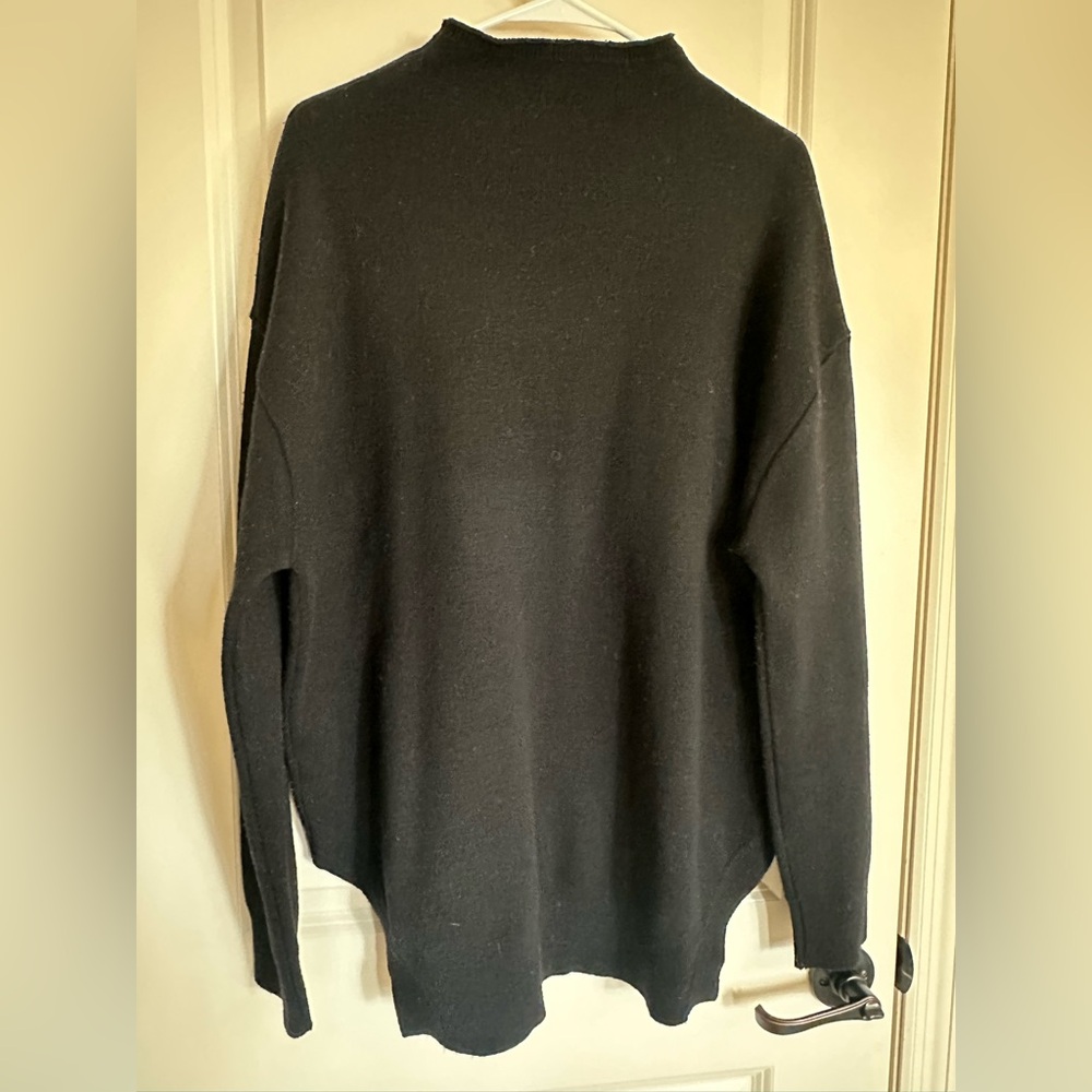 Mentor Black Wool Crewneck Sweater View 2